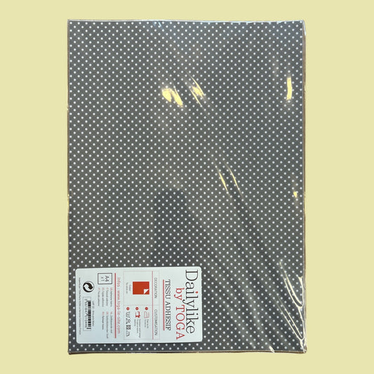 Dailylike by TOGA – Bügelfolie Grau mit weißen Punkten, A4