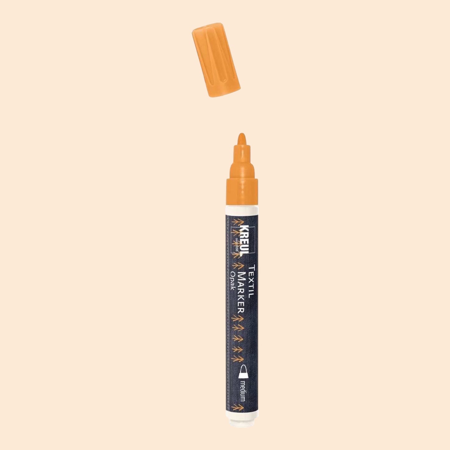 Kreul Textil Marker Opak, Orange , 2-4 mm