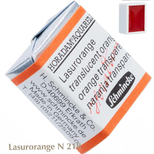 Schmincke HORADAM Aquarellfarbe  1/2 Näpfchen № 218 Lasurorange