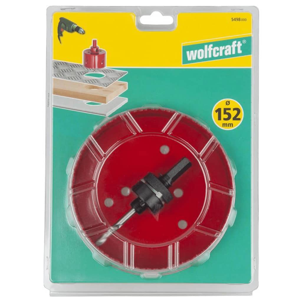 wolfcraft Lochsäge 152 mm Bimetall Rot 5498000