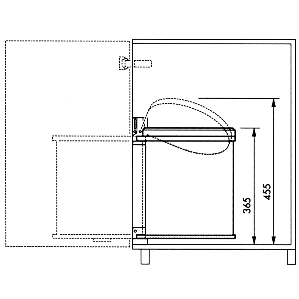 Schrank-Mülleimer Compact-Box Weiß 15 L Größe M 3555-001