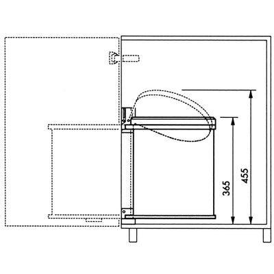 Hailo Schrank-Mülleimer Compact-Box Weiß 15 L Größe M 3555-001