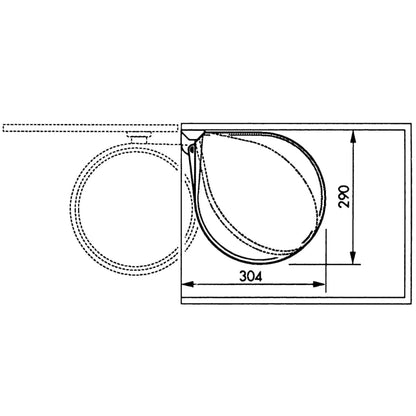 Hailo Schrank-Mülleimer Compact-Box 15 L Größe M Edelstahl 3555-101