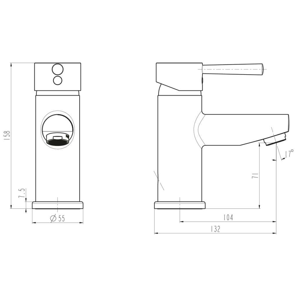 SCHÜTTE Waschtischarmatur UNICORN Chrom