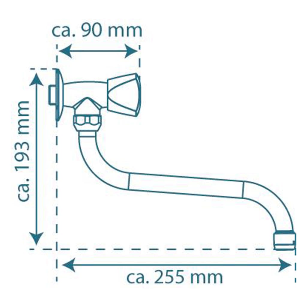 SCHÜTTE Wand-Schwenkventil CARNEO Chrom