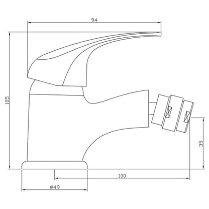 SCHÜTTE Bidetarmatur ATHOS PLUS Chrom