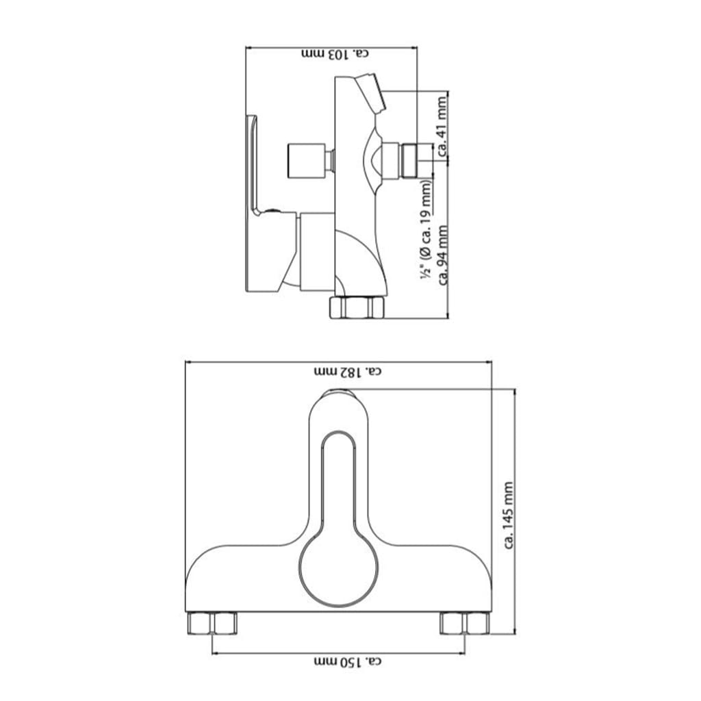 SCHÜTTE Wannenfüllarmatur DENVER Mattschwarz