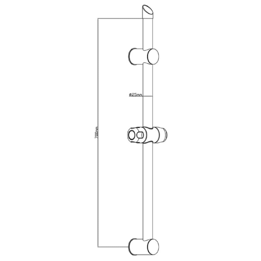 SCHÜTTE Duschstange SIGNO Verstellbar Chrom