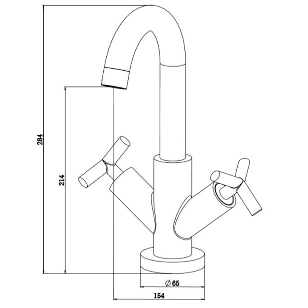 SCHÜTTE Waschtischarmatur mit 2 Griffen ELIOT Chrom