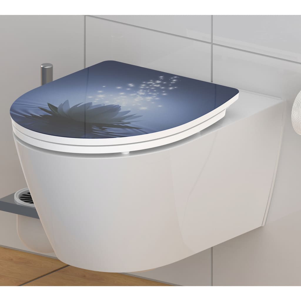 SCHÜTTE Toilettensitz mit Absenkautomatik WATER LILY Duroplast