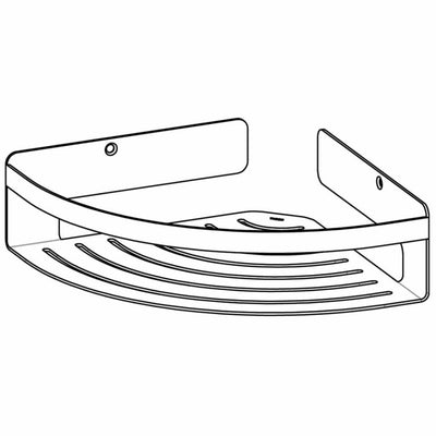 Tiger Eckablage für Dusche Caddy Silbern Groß 1400630946