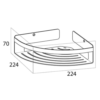 Tiger Eckablage für Dusche Caddy Silbern Groß 1400630946