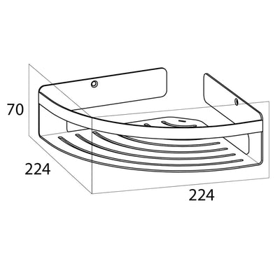 Tiger Eckablage für Dusche Caddy Chrom Groß 1400630346