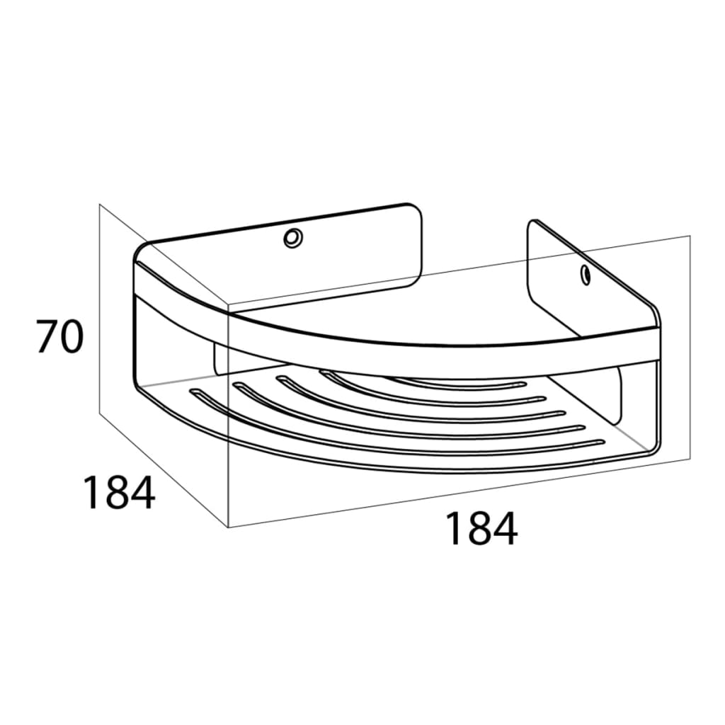 Tiger Eckablage für Dusche Caddy Silbern 1400430946