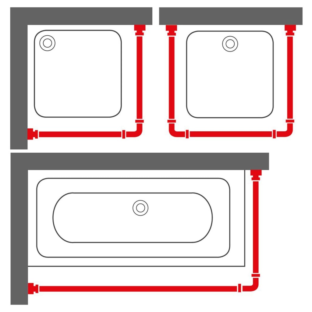 Sealskin Duschvorhangschienen-Set Easy-Roll Weiß