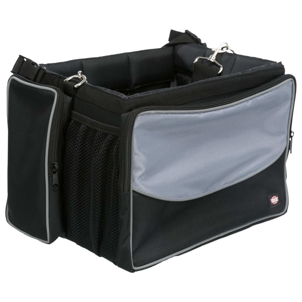 TRIXIE Haustier-Frontbox für Fahrräder 41x26x26 cm Schwarz und Grau