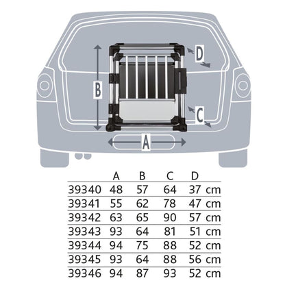 TRIXIE Transportbox für Haustiere L Aluminium