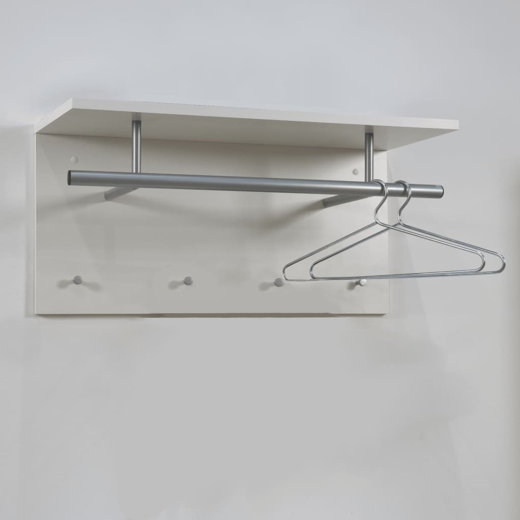 FMD Wandgarderobe 72 x 29,3 x 34,5 cm Weiß