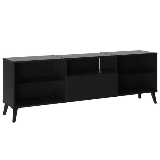 FMD TV-Schrank 153,5x31,7x52 cm Schwarz