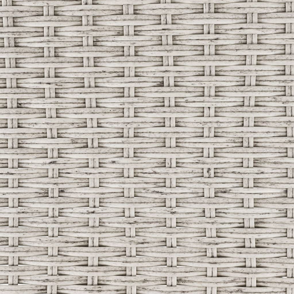 HI Balkon-Klapptisch mit Platte in Rattan-Optik 60x40 cm Grau