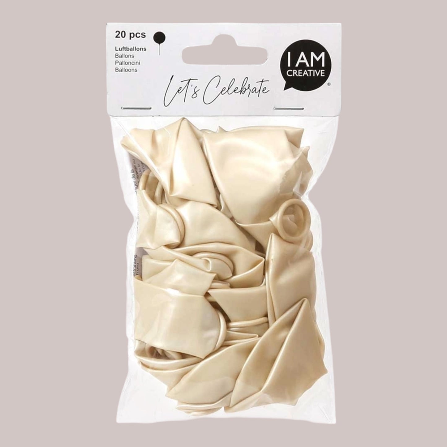 I Am Creative Luftballons, creme metallic 20 Stück