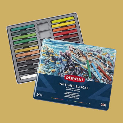Derwent Inktense Blocks Aquarellblöcke – 24 Stück
