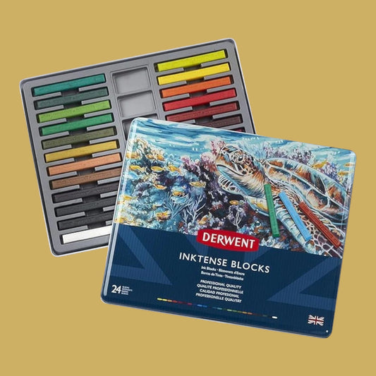 Derwent Inktense Blocks Aquarellblöcke – 24 Stück