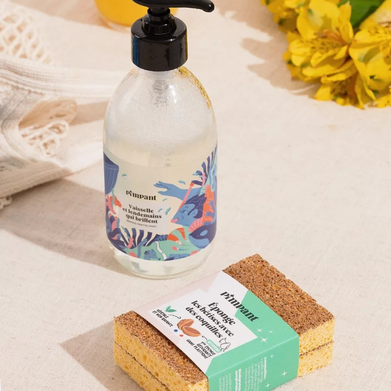 PIMPANT - Plant-based Scrubbing Sponge ECO - Eco-Friendly Cleaning Made Easy! 🌍✨