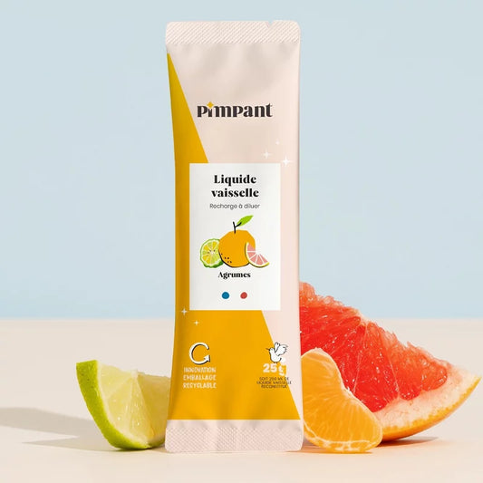 PIMPANT - Dishwashing Detergent ECO Powder for Dilution Citrus - Sparkling Clean with Eco-Friendly Freshness 🍋✨