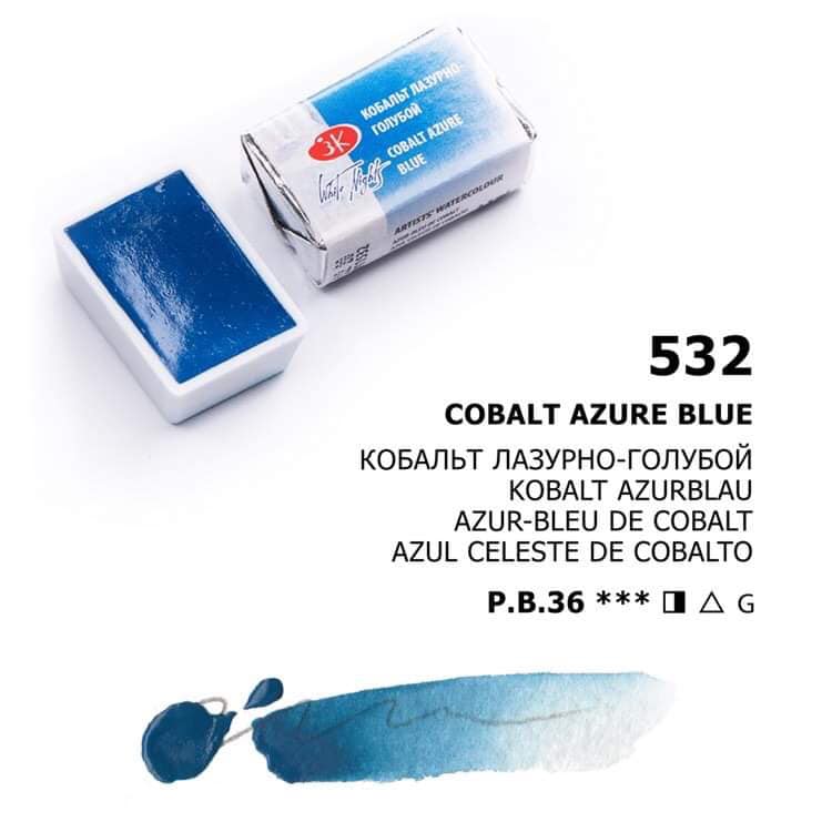 White Nights Aquarellfarbe Näpfchen № 532 Kobalt Azurblau