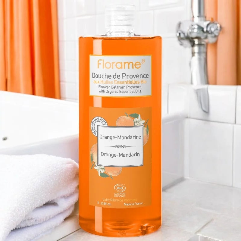 FLORAME - Organic Orange & Mandarin Shower Gel - Revitalize Your Senses! 🍊✨