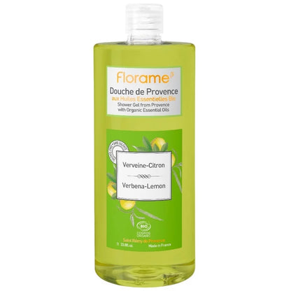 FLORAME - Shower Gel Organic Verbena & Lemon - Refreshing Cleanliness & Zesty Aroma 🍋🌿✨