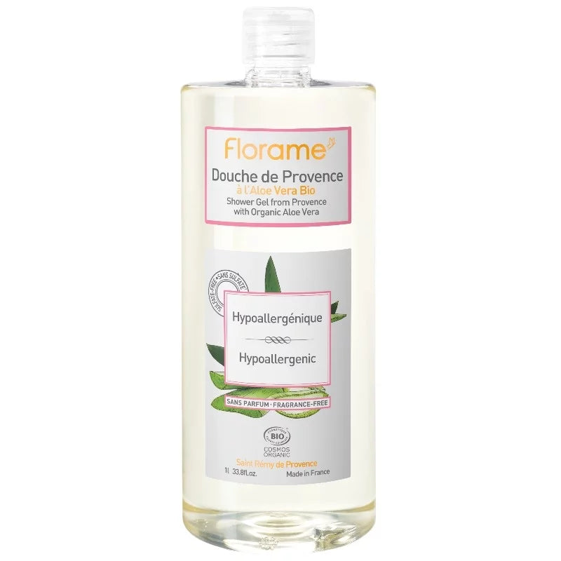 FLORAME - Hypoallergenic Shower Gel Organic Aloe Vera - Refreshing & Soothing Cleanse 🌿🚿