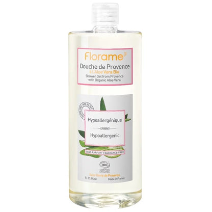 FLORAME - Hypoallergenic Shower Gel Organic Aloe Vera - Refreshing & Soothing Cleanse 🌿🚿