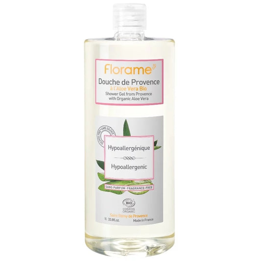 FLORAME - Hypoallergenic Shower Gel Organic Aloe Vera - Refreshing & Soothing Cleanse 🌿🚿