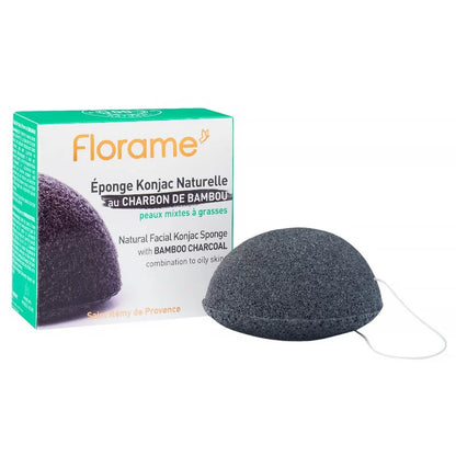 FLORAME - Natural Konjac Sponge Bamboo Charcoal - Refresh & Revitalize Your Skin! 🌿🧖‍♀️✨