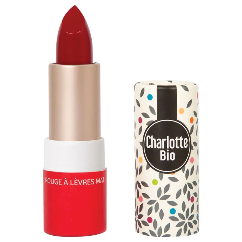 CHARLOTTE BIO - Matter Lipstick Passion Red BIO - Stunning Color, Organic Glam! 💄❤️✨