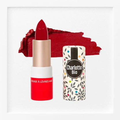 CHARLOTTE BIO - Matter Lipstick Passion Red BIO - Stunning Color, Organic Glam! 💄❤️✨