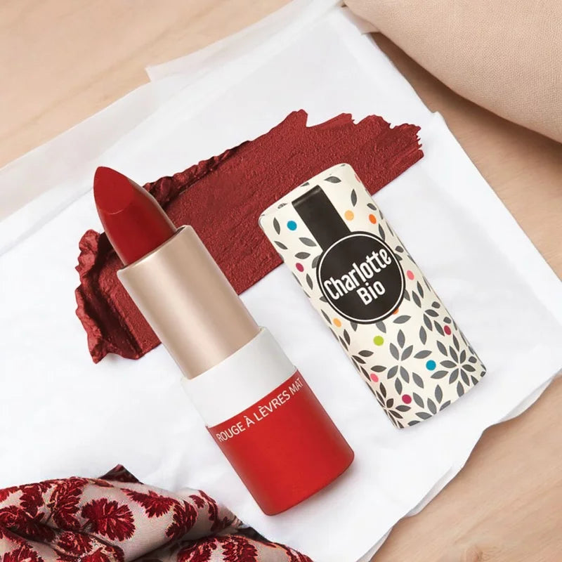 CHARLOTTE BIO - Matter Lipstick Poppy BIO - Gorgeous Color for Natural Beauty 💄🌿