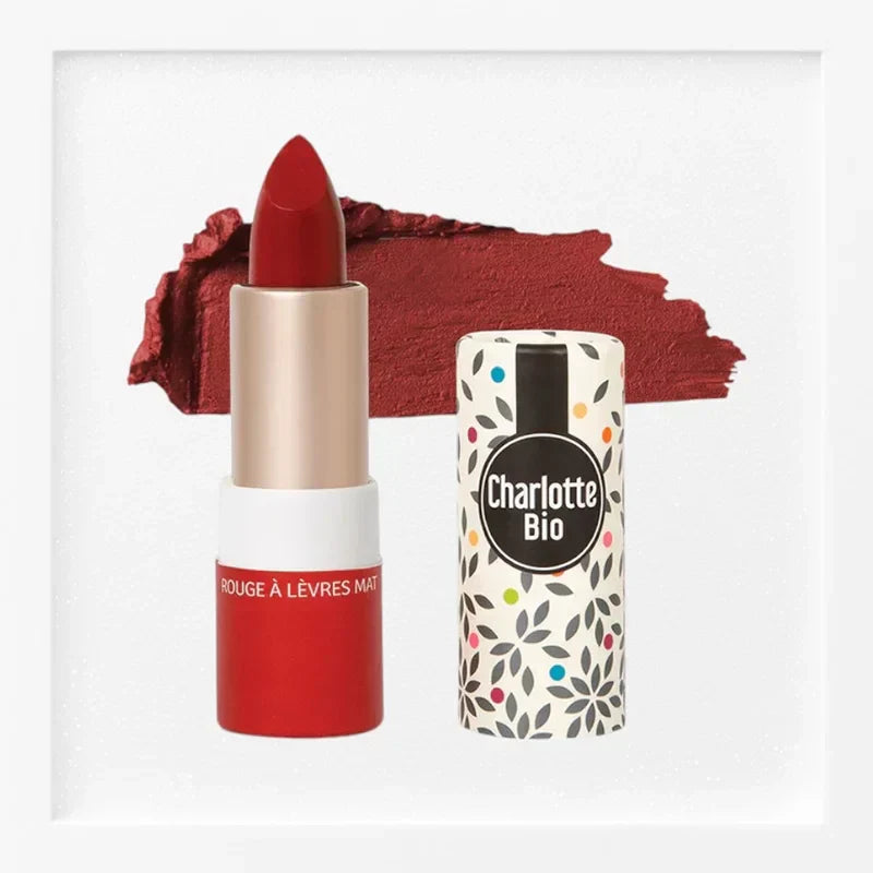 CHARLOTTE BIO - Matter Lipstick Poppy BIO - Gorgeous Color for Natural Beauty 💄🌿