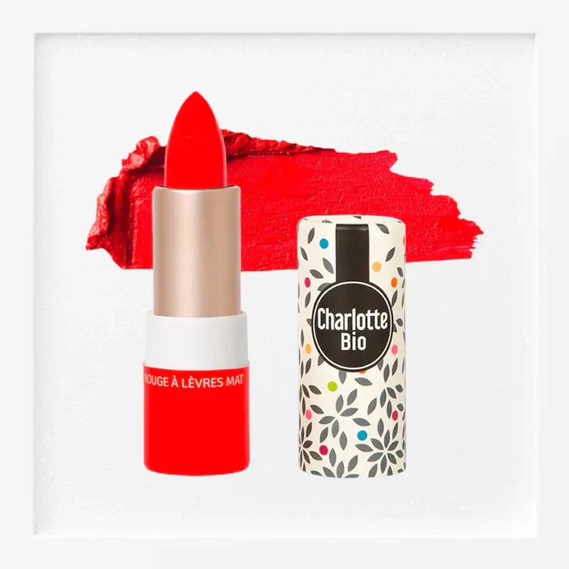 CHARLOTTE BIO - Matter Lipstick Royal Red BIO - Bold Color for a Radiant Look 💄❤️