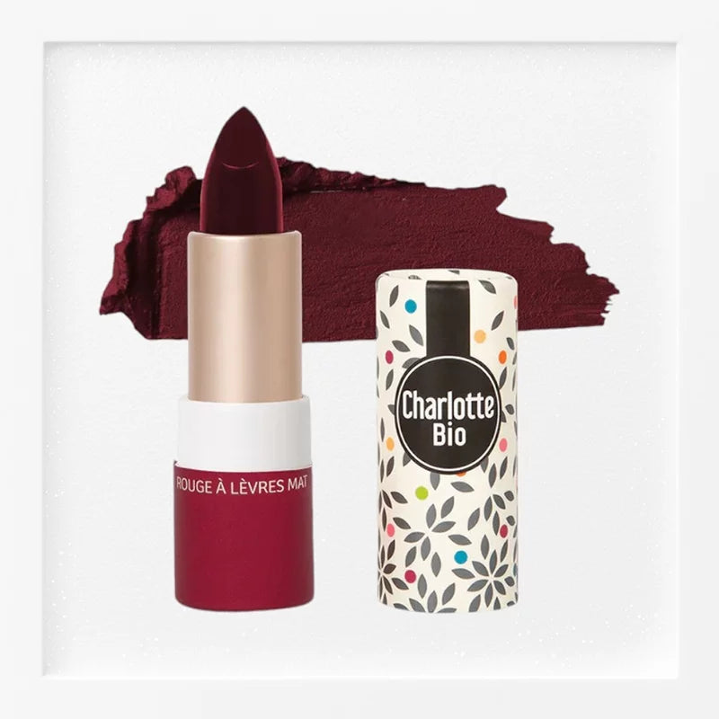 CHARLOTTE BIO - Matter Lipstick Fig Red ORGANIC - Dive into Nature's Hues 🌿💄✨
