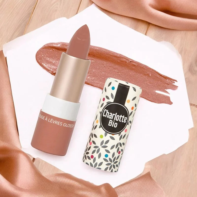 CHARLOTTE BIO - Shiny Lipstick Nude Mocha Organic - Embrace Your Radiance! 💄✨