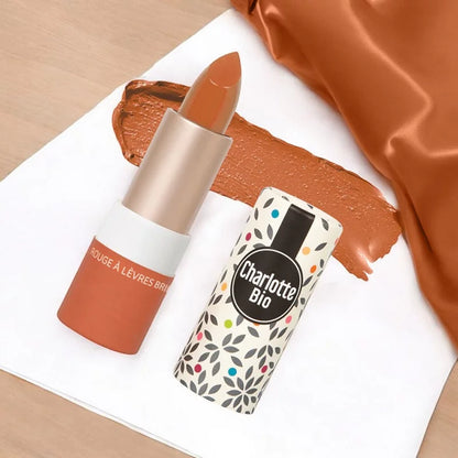 CHARLOTTE BIO - Shiny Lipstick Coral Organic - Get Radiant Lips! 💄✨