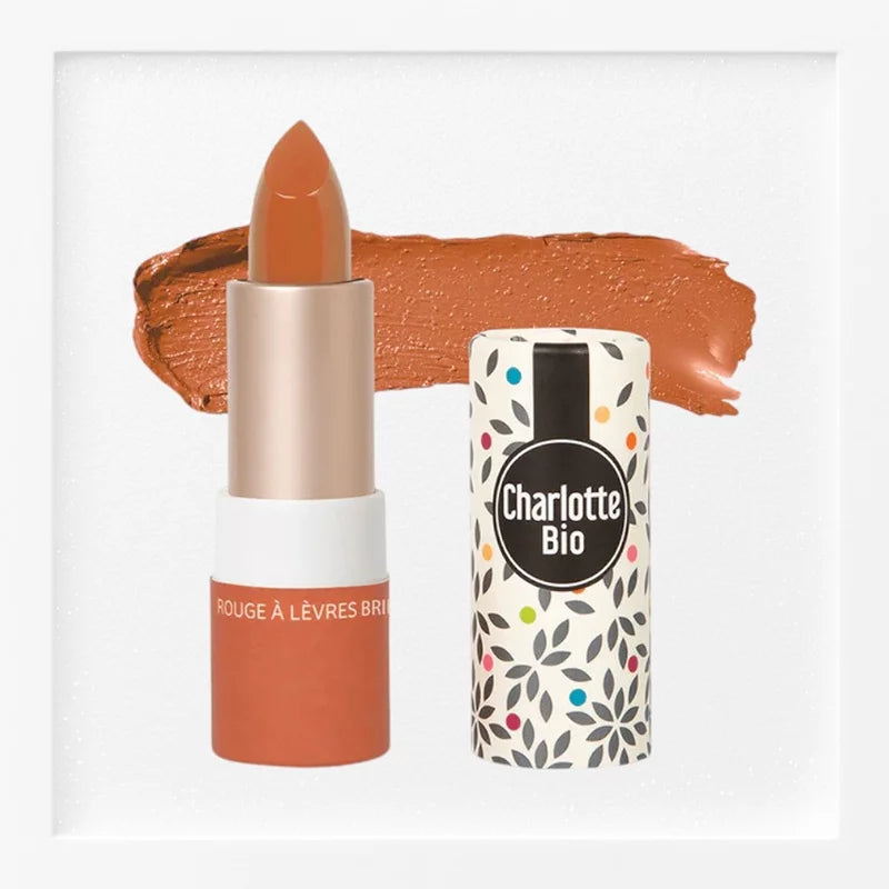 CHARLOTTE BIO - Shiny Lipstick Coral Organic - Get Radiant Lips! 💄✨