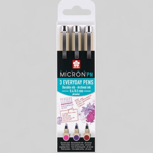 Sakura Pigma Micron PN Fineliner Set, 3 Farben