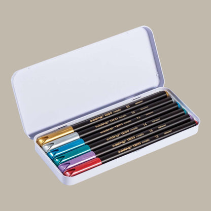 Edding 1200 Fasermaler Metallic, 6er Set