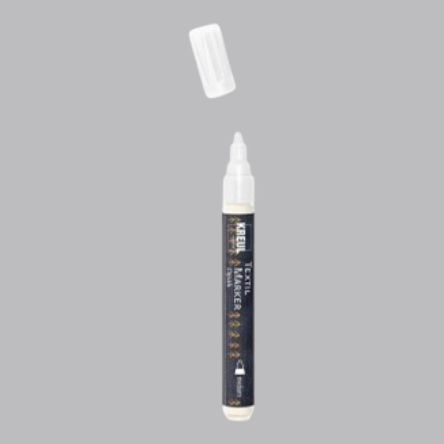 Kreul Textil Marker Opak, Weiss , 2-4 mm