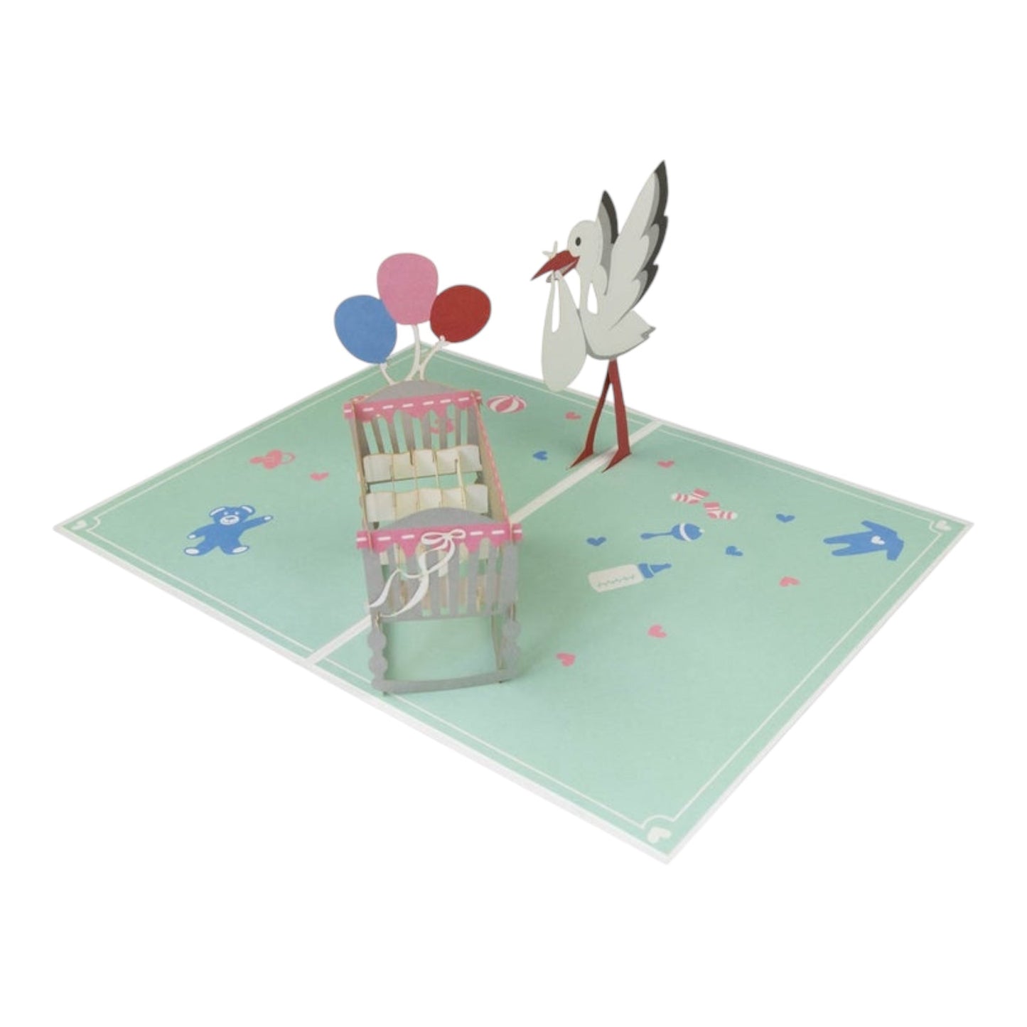 Pop-Up Karte Alles Liebe zur Geburt