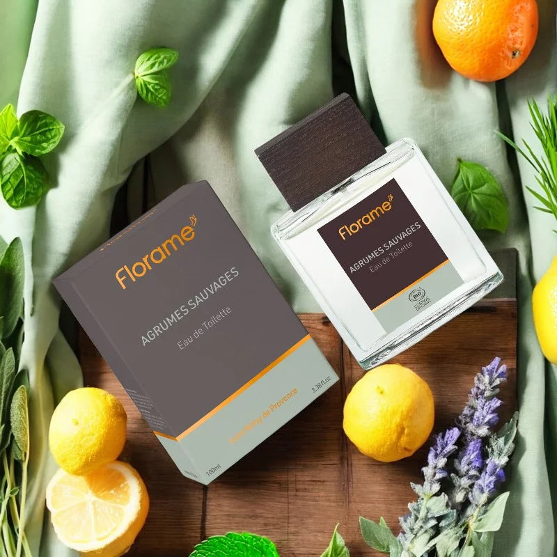 FLORAME - Eau de Toilette for Men Wild Citrus Fruits Organic - Energize Your Day! 🍊🌿